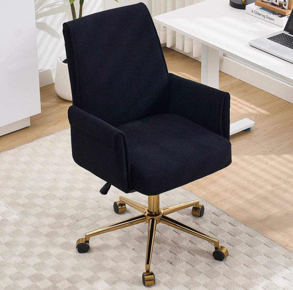Sedia da ufficio nera 63x65x99 cm - altezza regolabile, schienale ergonomico
