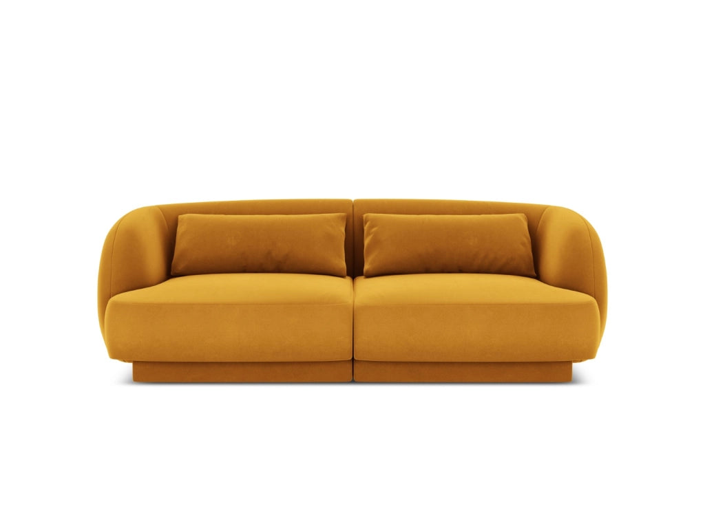 Cosmopolitan Design - Divano "Tulum" 2 posti in velluto giallo 