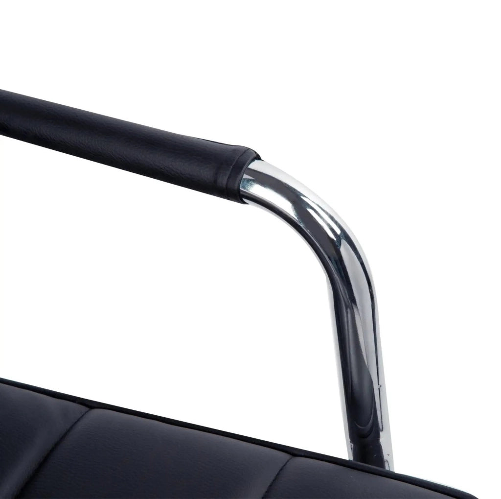 Sedia da ufficio nera – altezza regolabile 46-61 cm, con braccioli