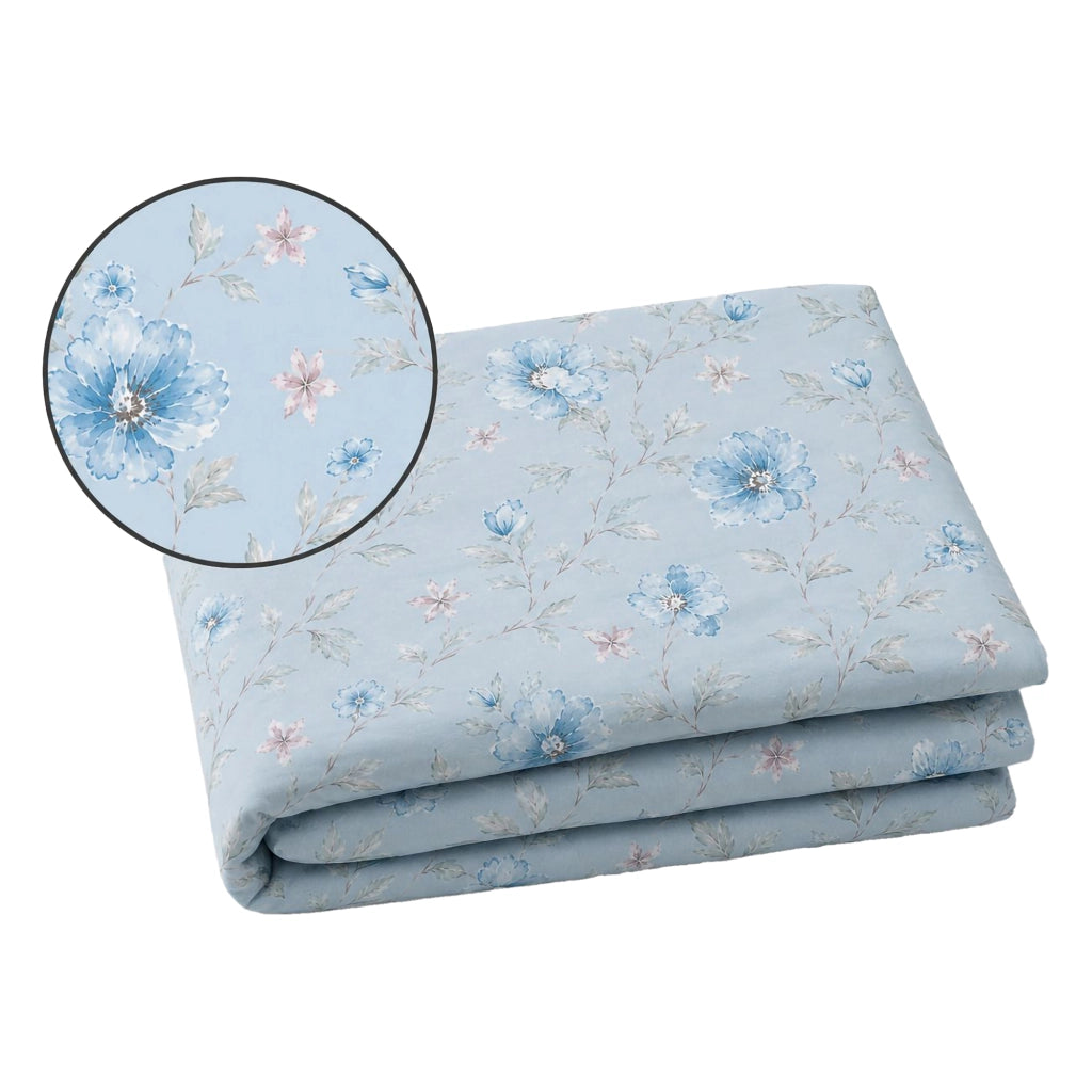 Rosiloda, set Completo Letto Piazza e Mezza in Percalle, blu