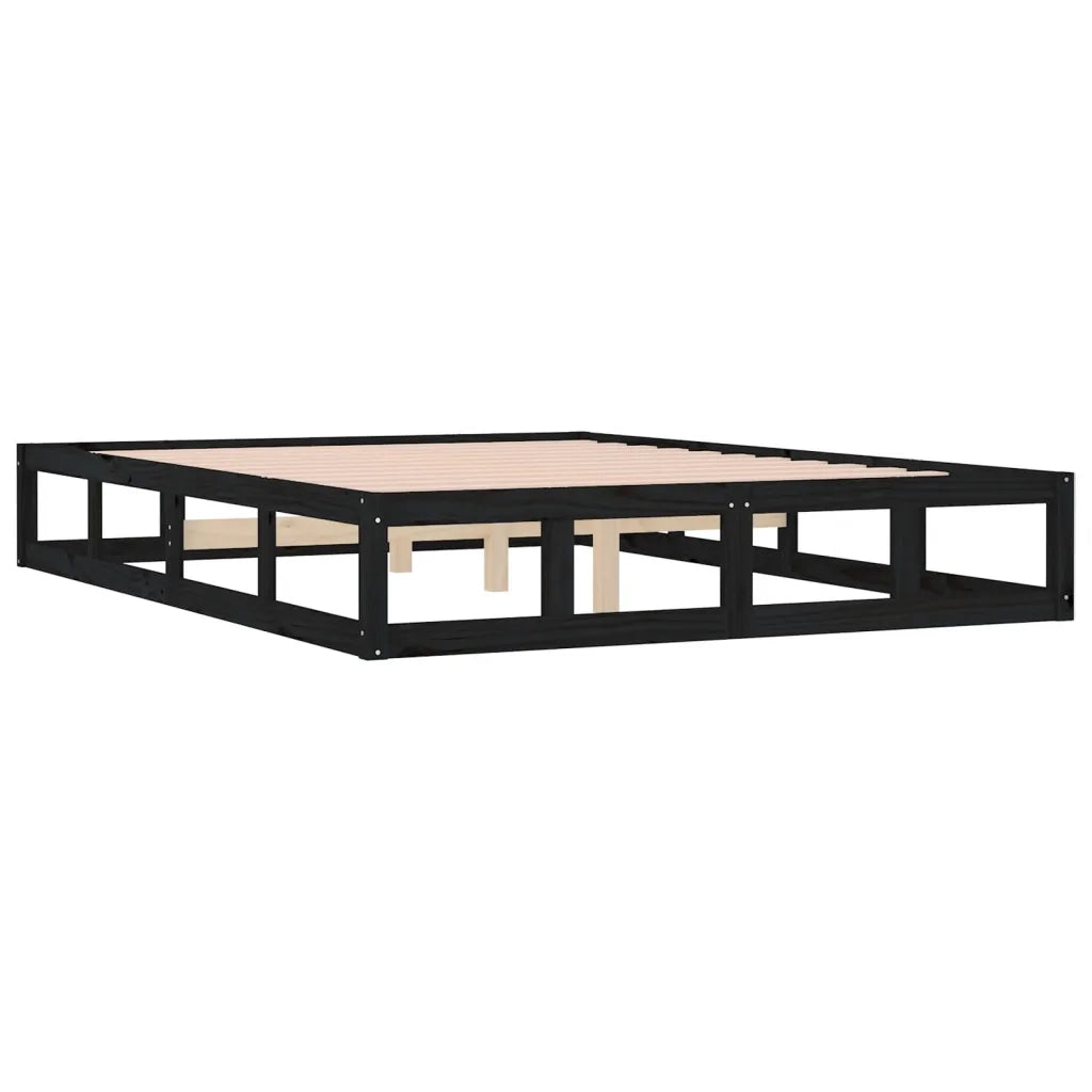 Giroletto Nero 120x200 cm in Legno Massello 820795