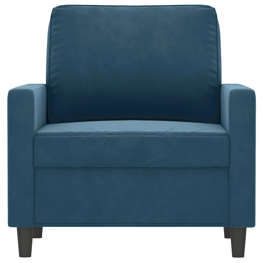 Fauteuil Bleu 60 cm Velours