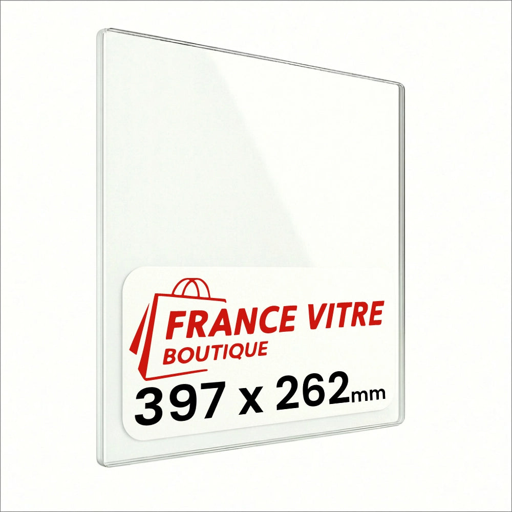 HARK - modello : 13 - 397 x 262 x 4 mm - Vetro per stufa a legna - vetro camino di ricambio - vetro per caminetto resistente al fuoco - France Vitre