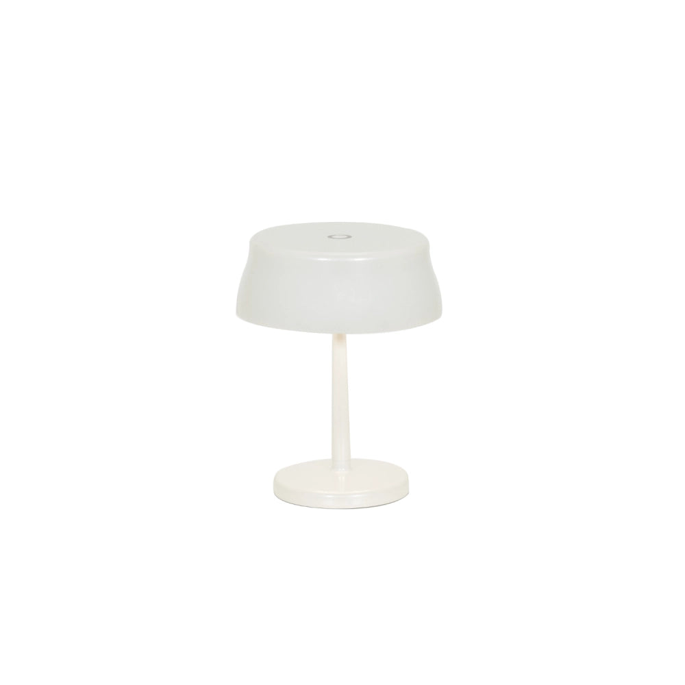 Zafferano Sister Light Mini Wi-fi Lampada a led smart da tavolo Bianco Perlato ricaricabile e dimmerabil - 2200-2700-3000-4000K 3,2W h17cm