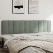 Coussin de tête de lit Hanko gris clair 200 cm velours