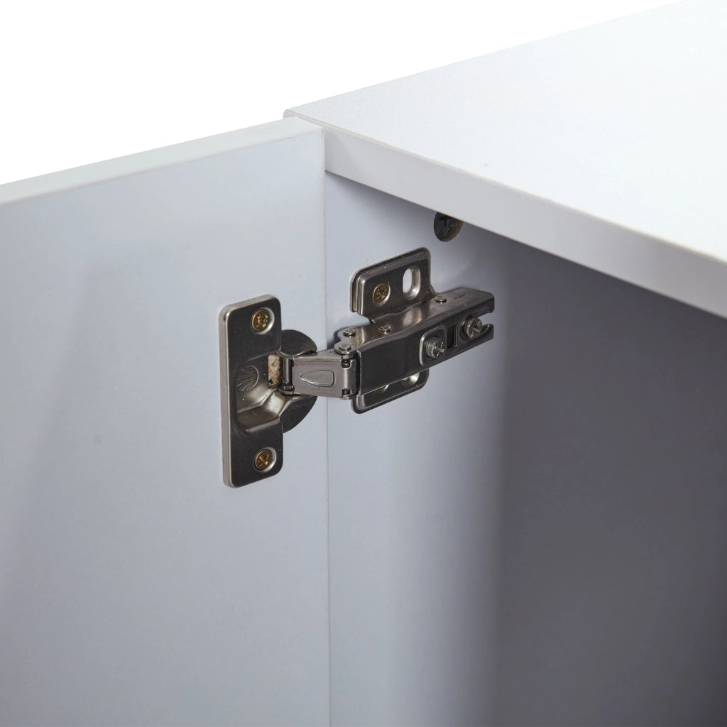 Mobile TV bianco e grigio 180 cm con illuminazione LED