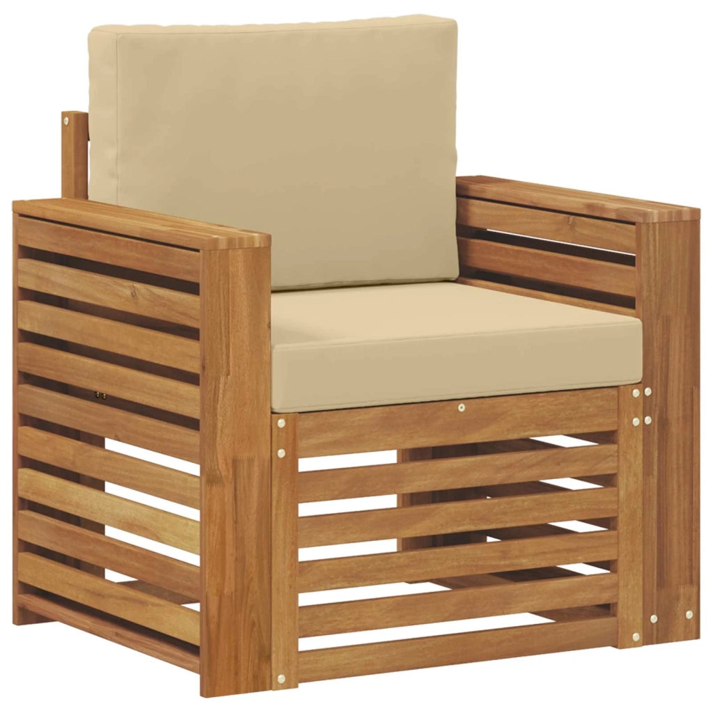 Set di divani da esterno Legno di Acacia Massello e Poliestere 3436363