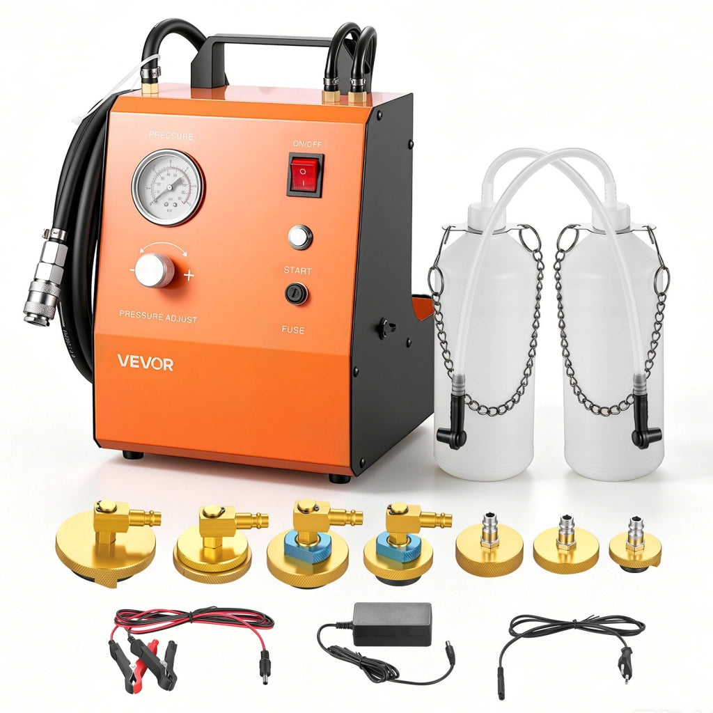 Kit spurgo freni elettrico YS-0115D 120V 24W spurgatore automatico liquido freni con 7 adattatori pompa a pressione 0,6-3 bar per officina