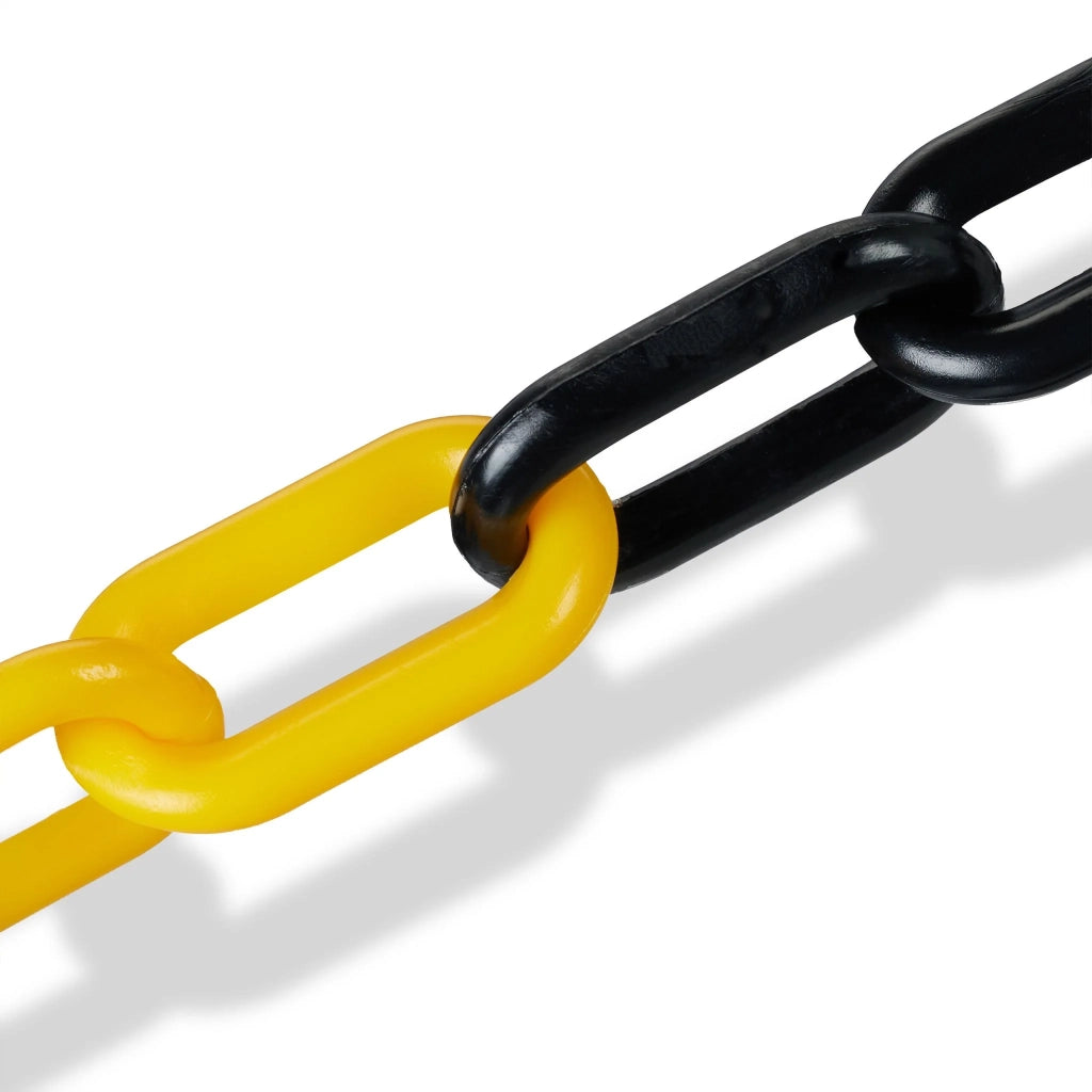 Catena di segnalazione delimitazione lunghezza 10 m o 20 m 3,5 x 2 cm visibilità ottimale in plastica gialla 13_0015483
