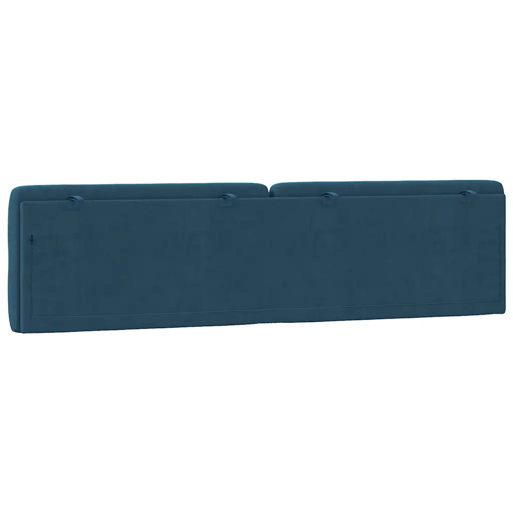 Coussin de tête de lit bleu 200 cm velours
