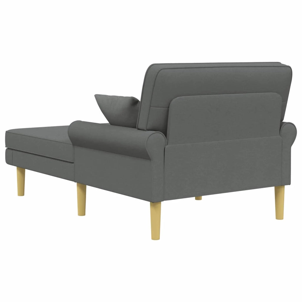 Chaise longue Grigio Scuro Tessuto 42048082