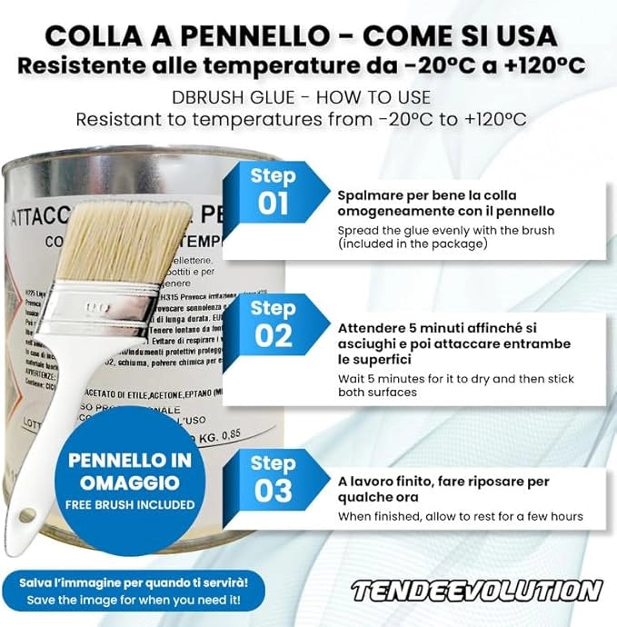 Kit Riparazione Tessuto Cielo Auto - Vellutino Grigio Chiaro Con 2 Colle a Pennello - Misura 1,50 x 2 m - Adatto anche per Pannelli Portiere e Pantoni