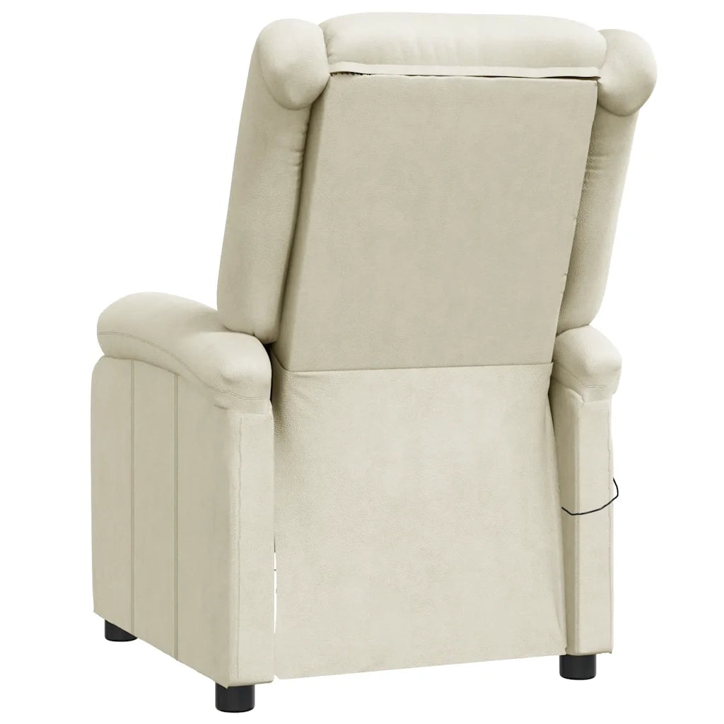 Poltrona Reclinabile Bianca in Similpelle 340170