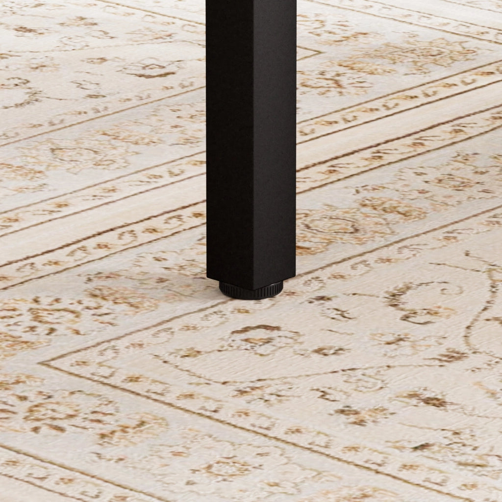 Tavolo da Pranzo con 2 Panche ¨C MINIMAL ¨C Legno Marrone Rustico e Nero