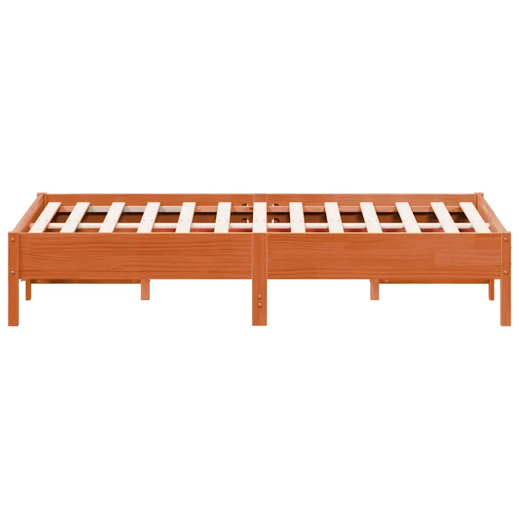 Letto senza Materasso-Struttura Letto Marrone Cera 120x190 cm in Legno di Pino 161116