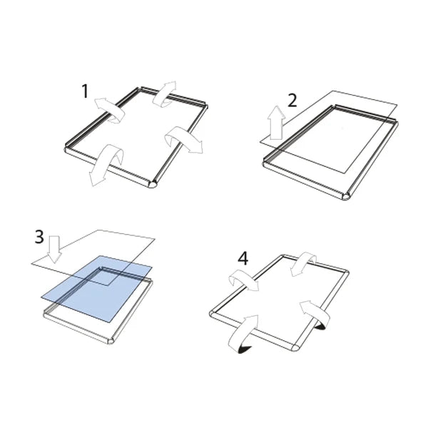 Porta Comunicazioni con cornice 70 x 100 linea Q System - Monofacciale