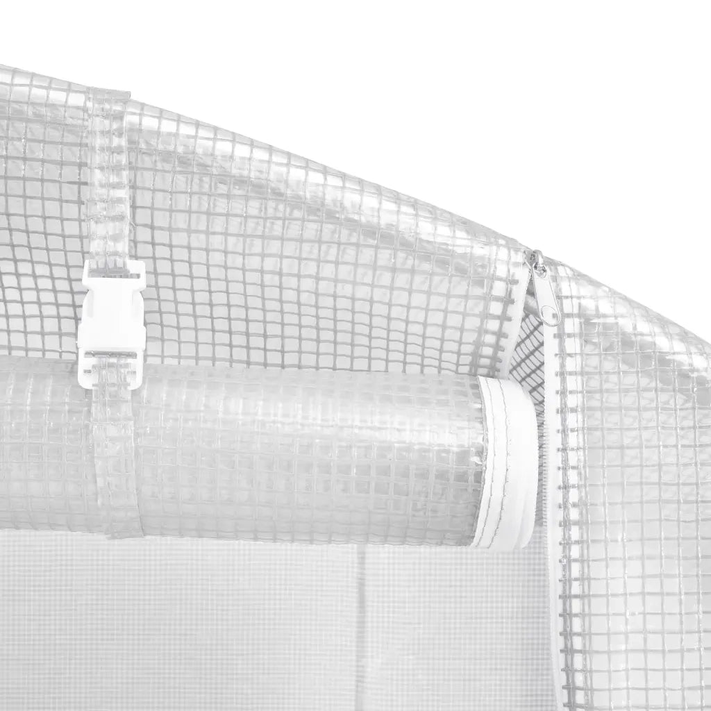 Serra con Telaio in Acciaio Bianco 12 m² 6x2x2 m 3188029