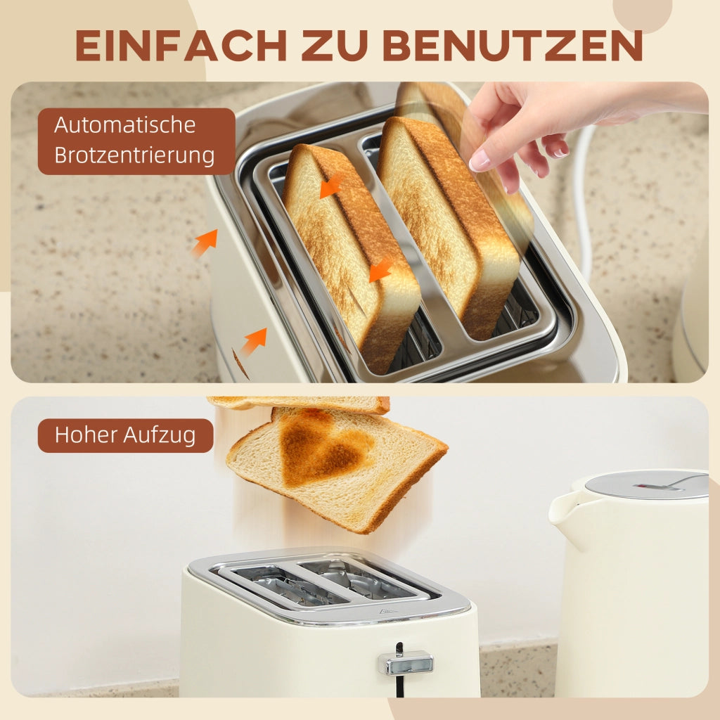 Set Bollitore 1,7 L e Tostapane 6 Livelli ¨C Xylo ¨C Beige