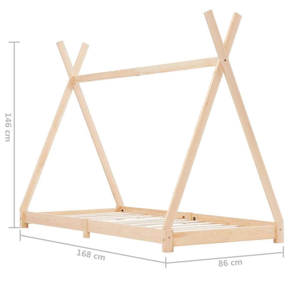 ChildrenFTs Bed Frame Solid Pine 80 X 160 Cm