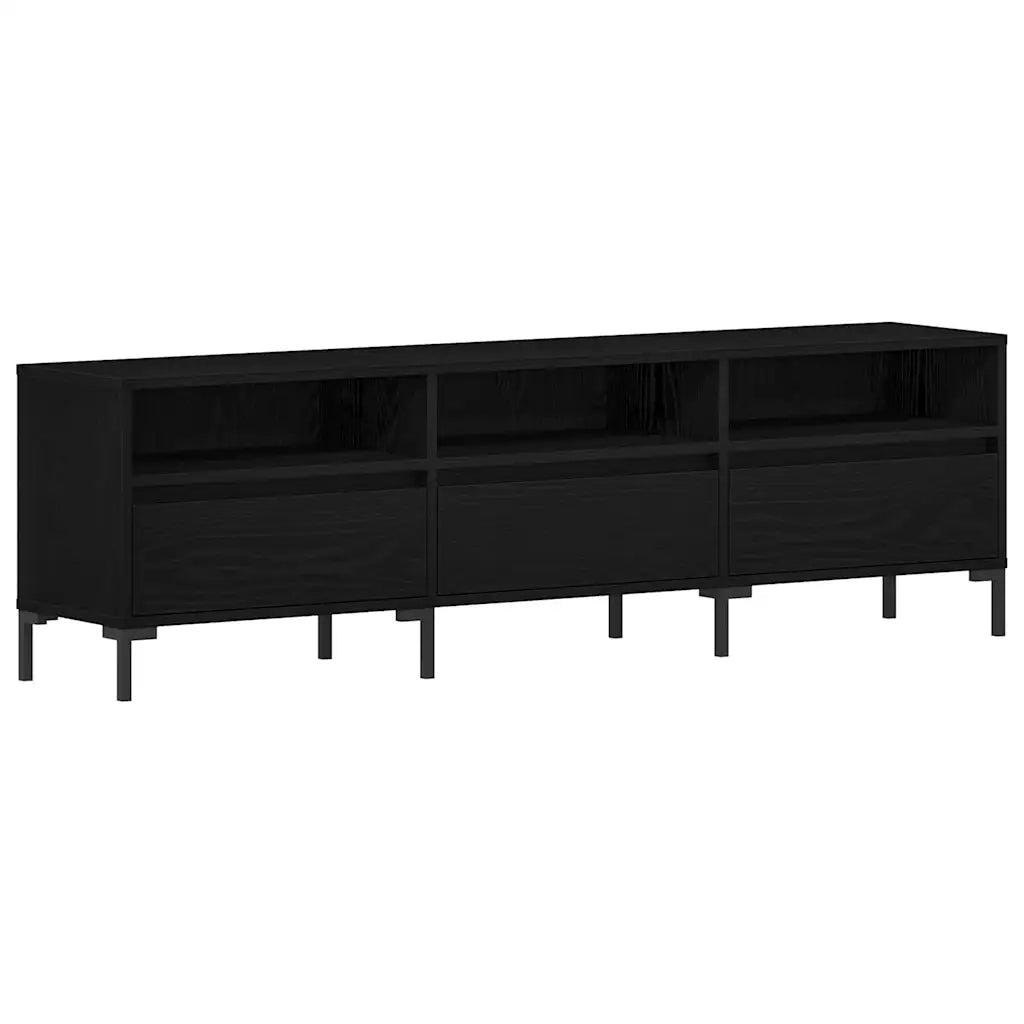 Mobile TV Rovere Nero 150 x 30 x 44,5 cm Legno multistrato 862878