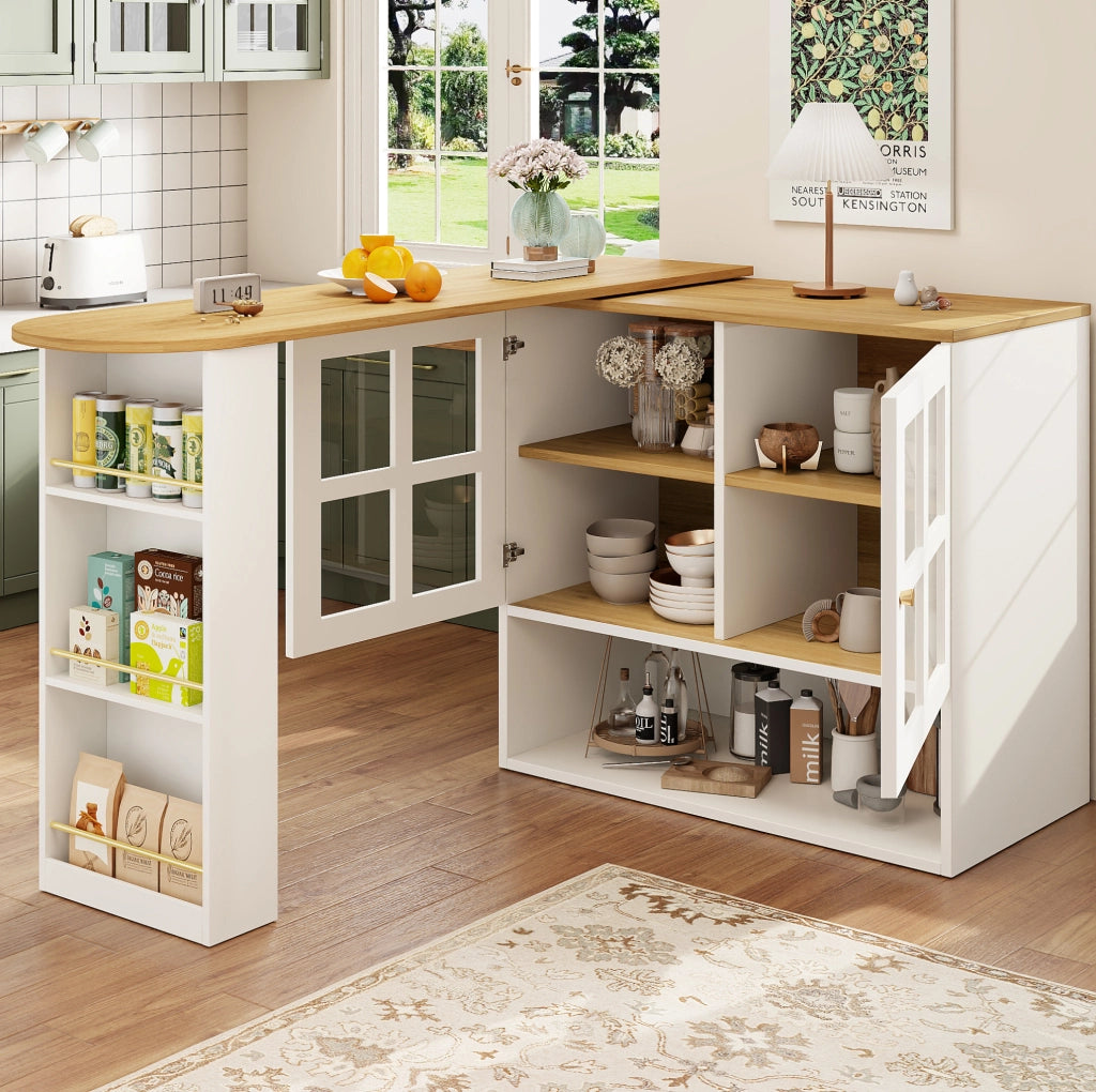 ARMADIO Girevole 360° 138-204x39x102,5 cm MDF Bianco