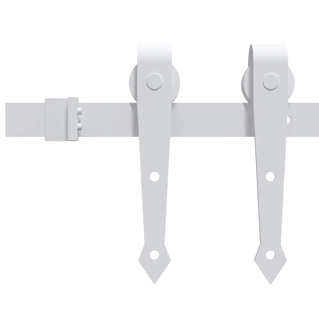 Kit Accessori per Porta Scorrevole 183 cm in Acciaio Bianco 151709