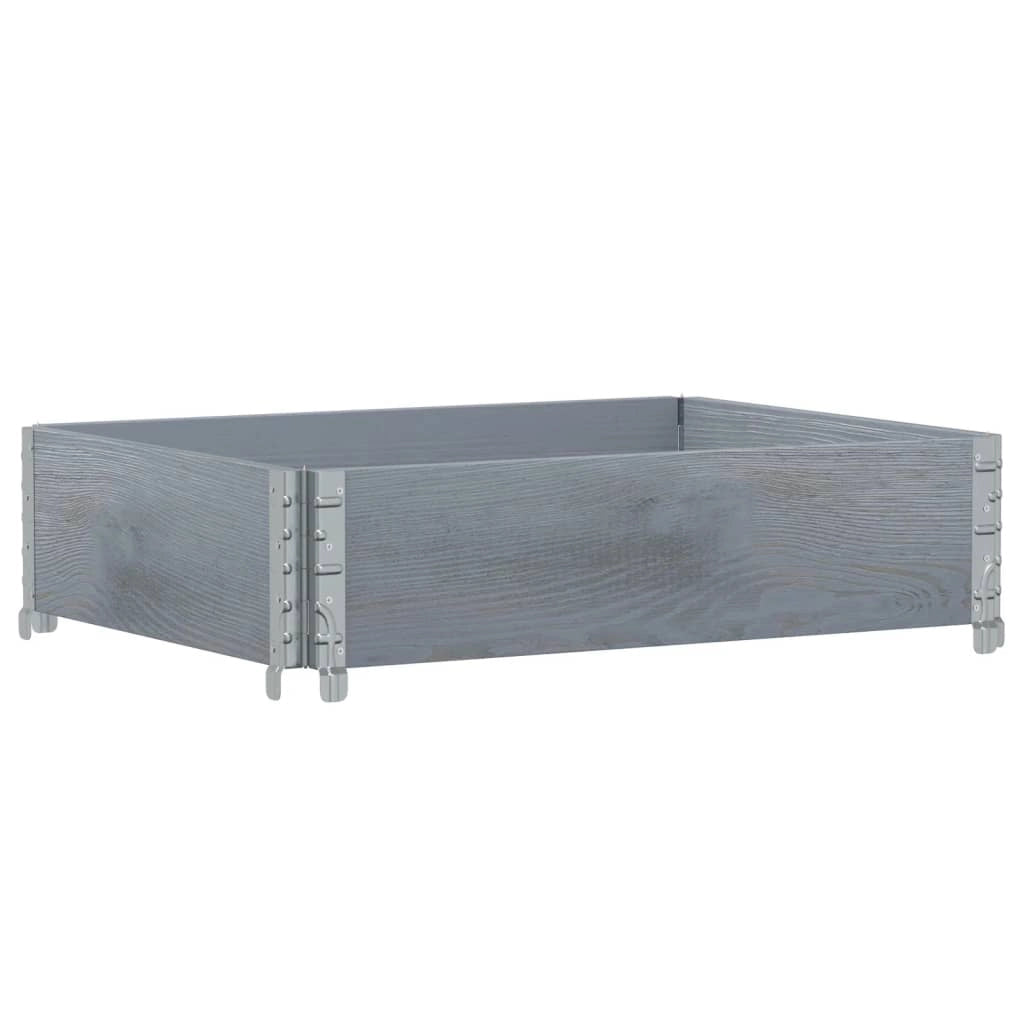Fioriera rialzata per piante fiori terrazza giardino 80 x 60 cm legno massello di pino grigio 02_0037878