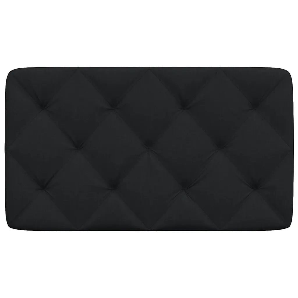 Coussin de tête de lit noir 90 cm tissu