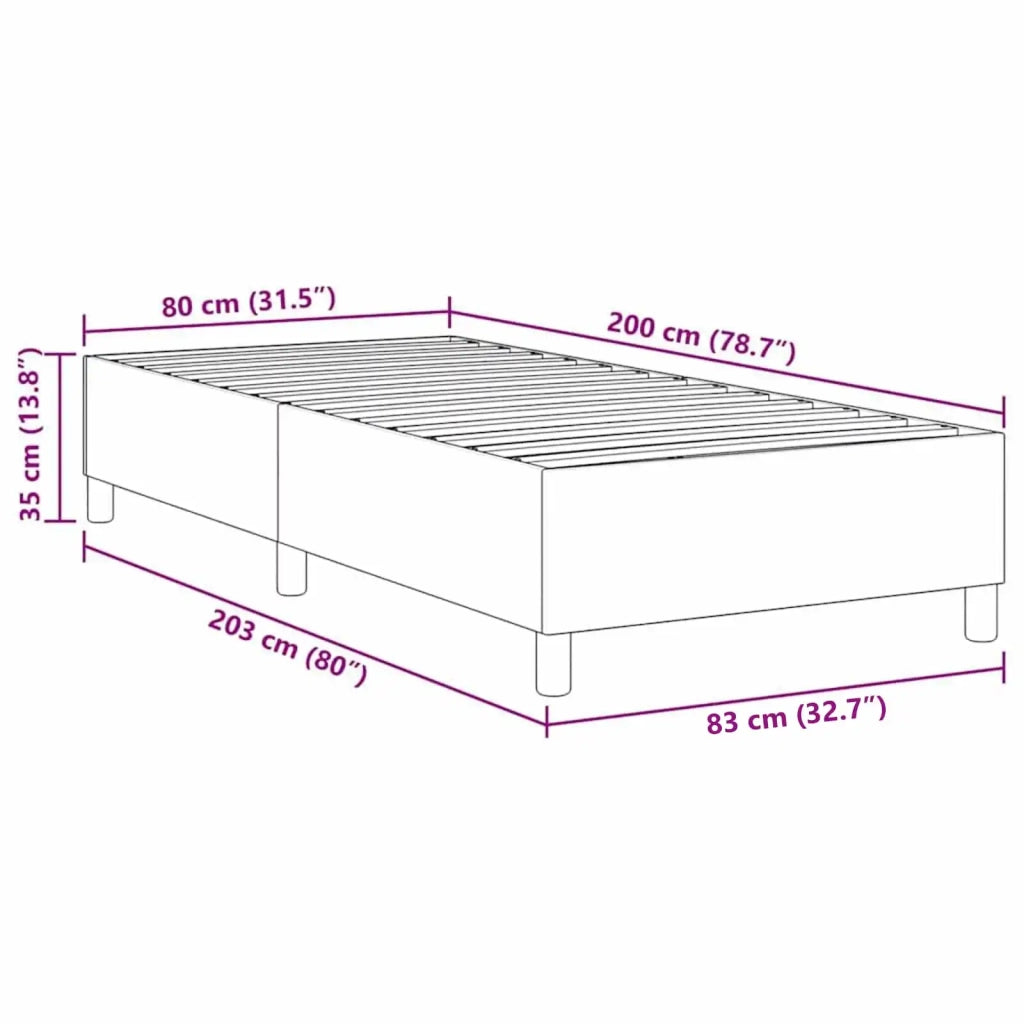 Struttura letto piattaforma Grigio chiaro 80 x 200 cm 3337377