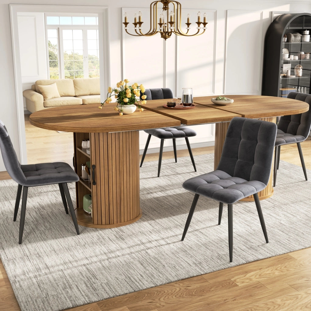 Tavolo da pranzo estensibile 150-190 cm marrone scuro