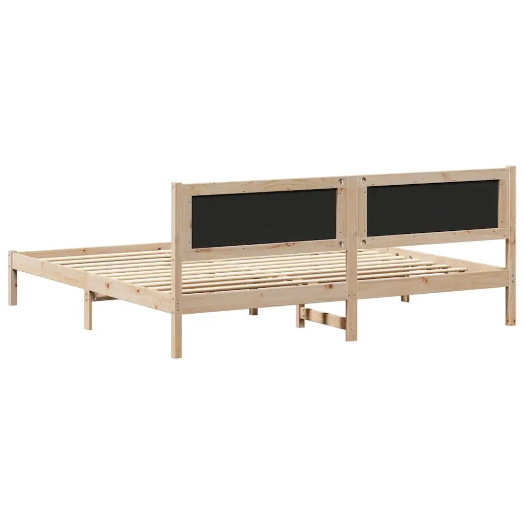 Letto matrimoniale | Letto per adulti | Struttura del letto Grigio scuro 200 x 200 cm Pino massello