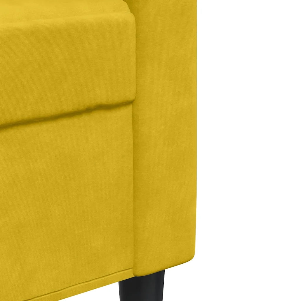 Set di Divani 3 pz con Cuscini giallo in Velluto 3278487