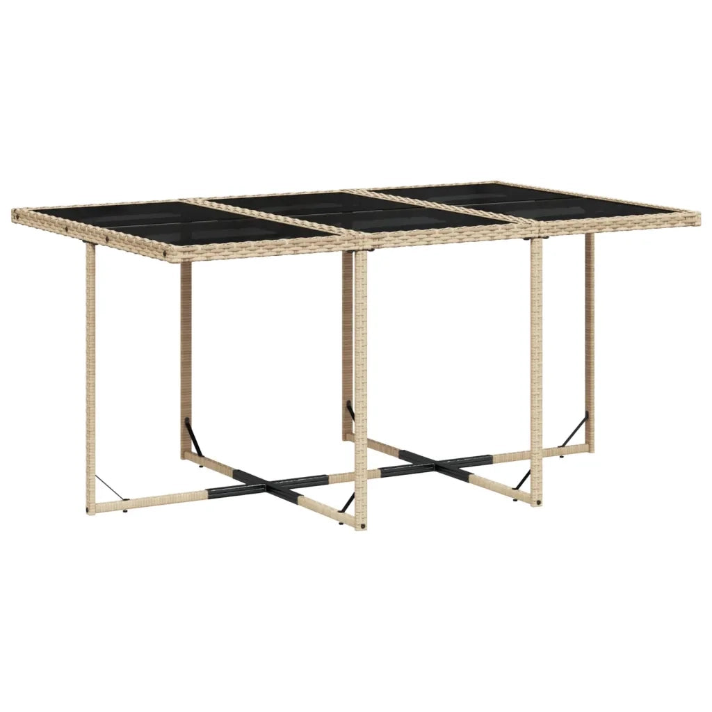 Set Pranzo da Giardino 11 pz con Cuscini Beige Misto Polyrattan 3277739