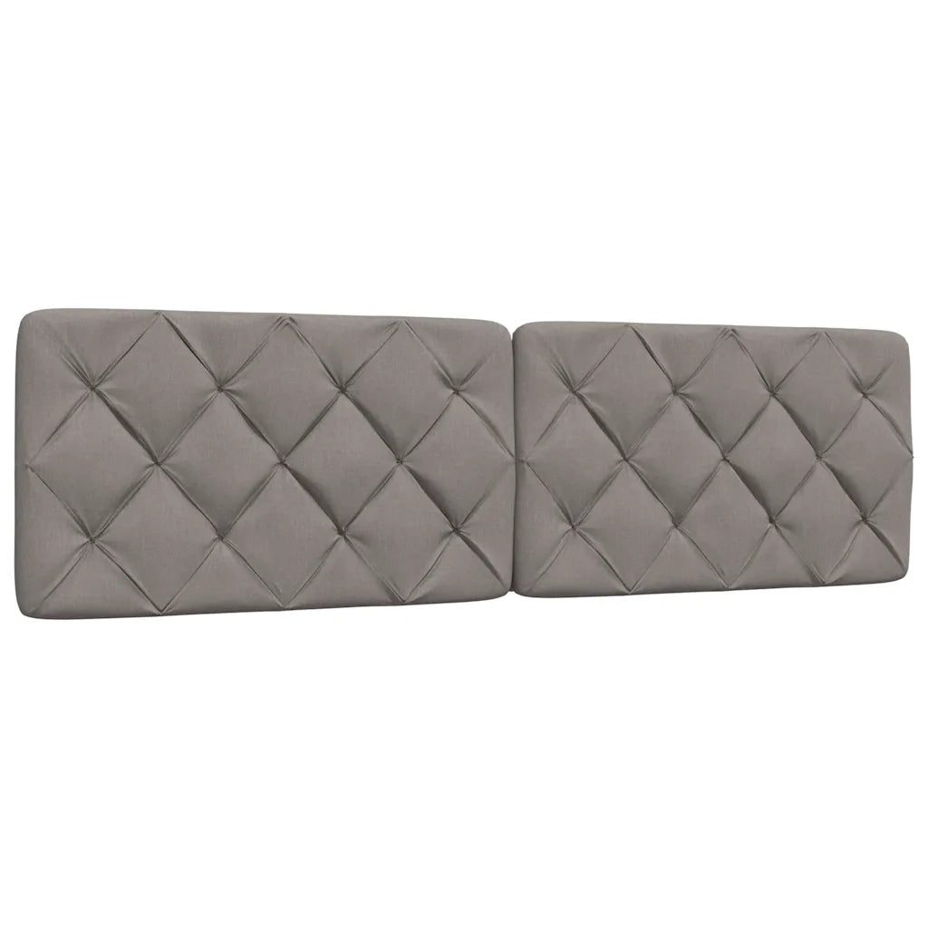 Coussin de tête de lit taupe 180 cm tissu