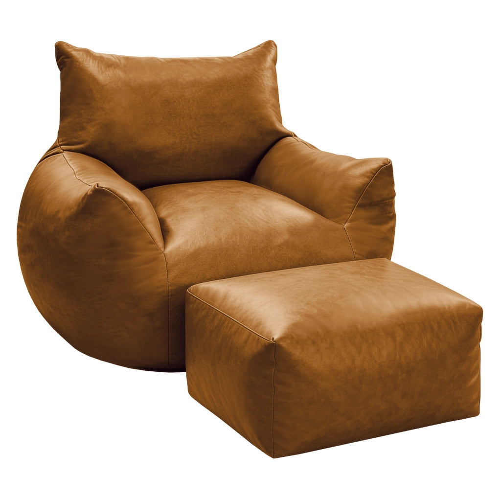 Poltrona Sacco Oversize Ergonomica in Tessuto Tecnico Marrone