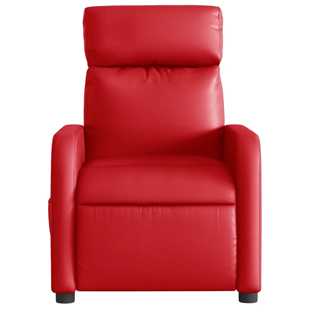 Poltrona | Sedia Relax Reclinabile Elettrica Rossa in Similpelle