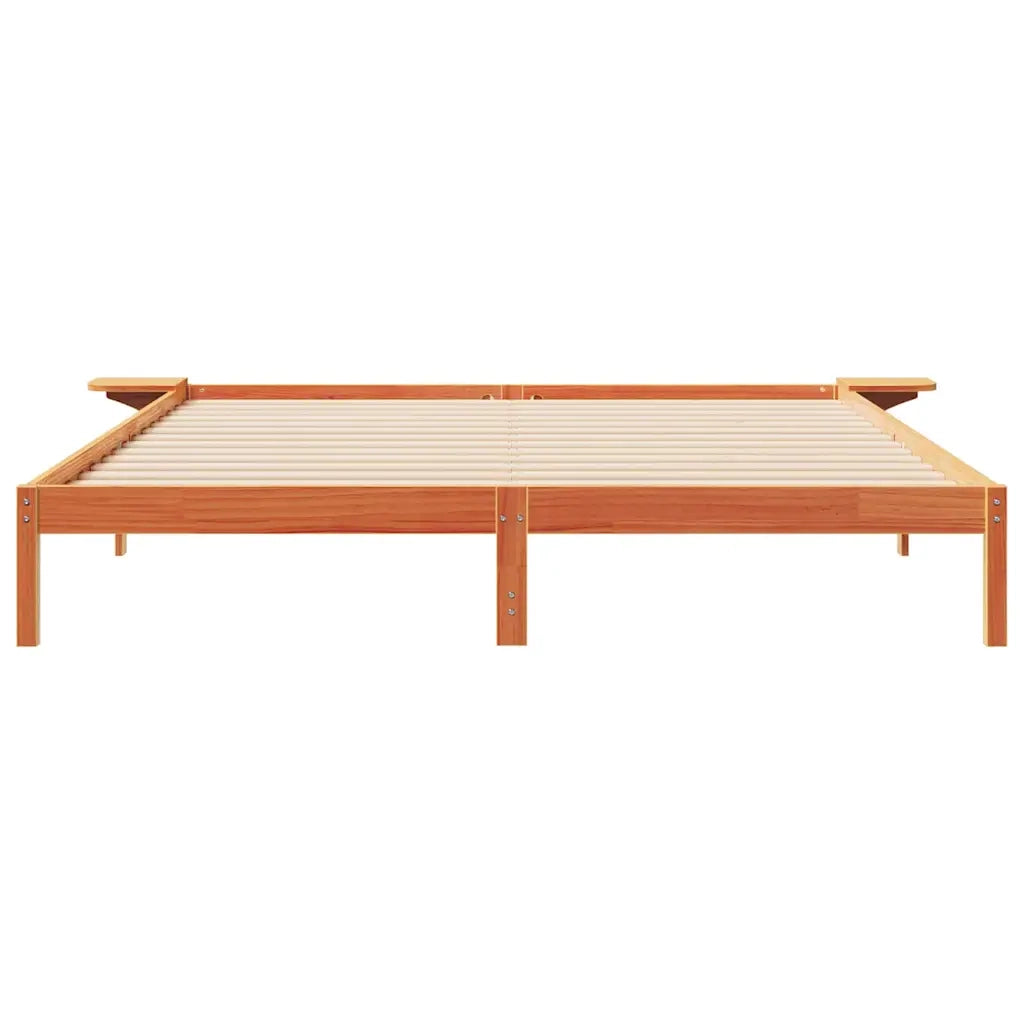 Letto con Tavolini Laterali Marrone cerato 200 x 220 cm 873258