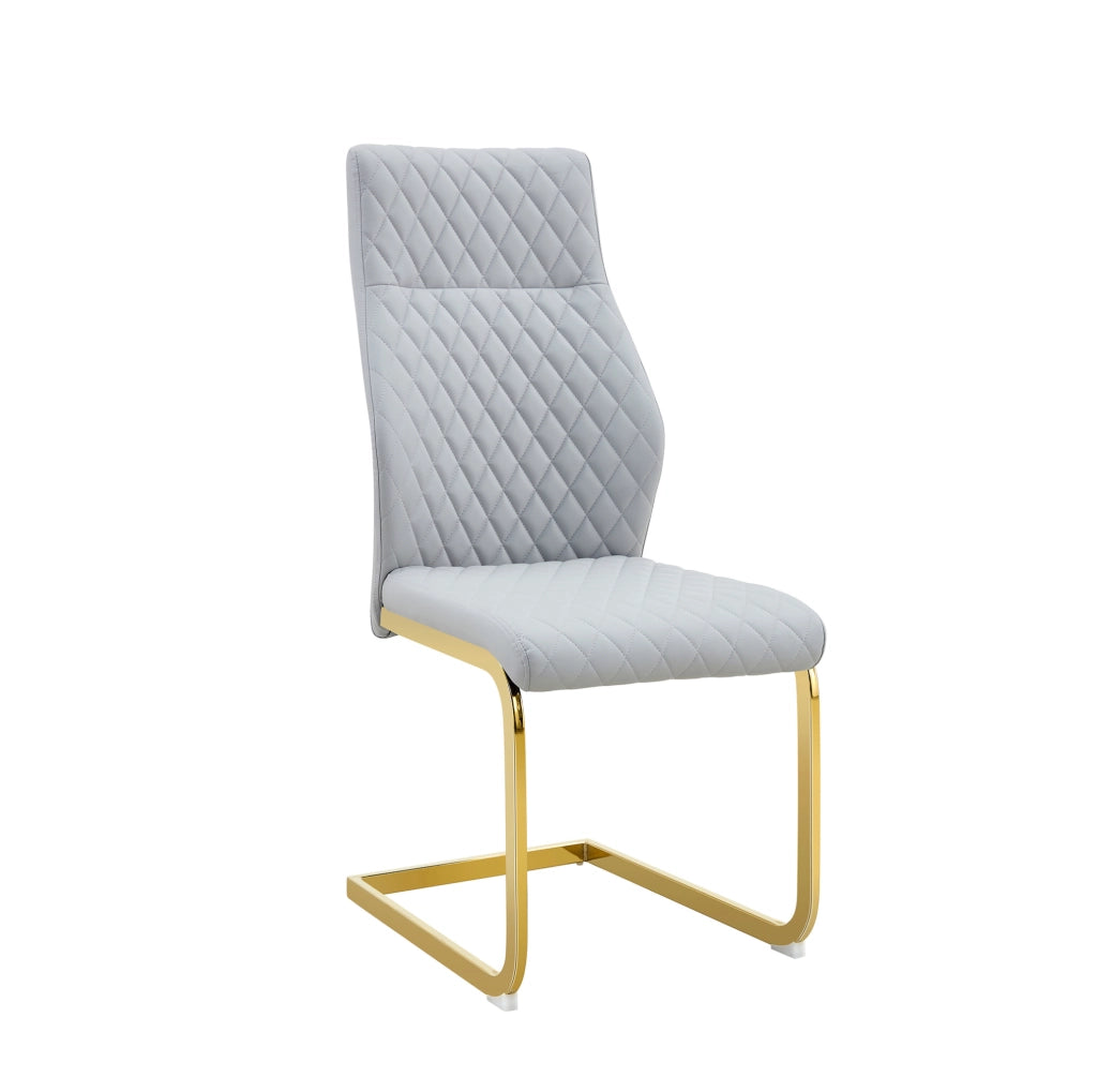 Set tavolo rotondo Ø60 cm e 2 sedie grigio chiaro