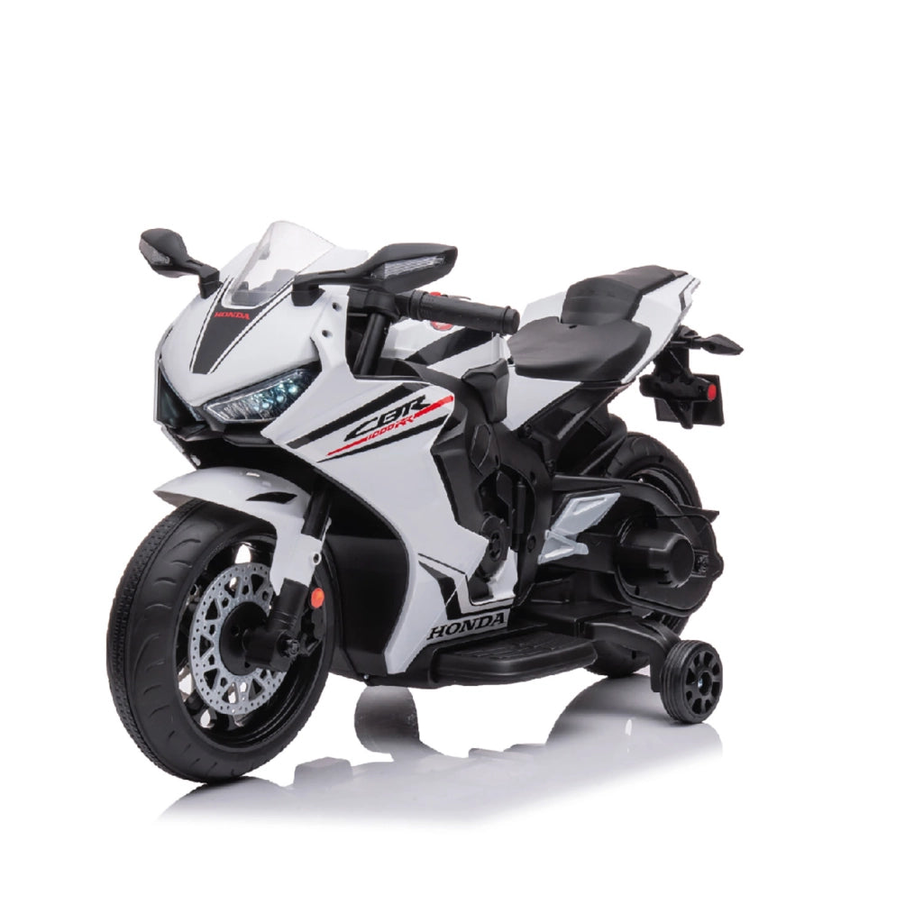 Moto Elettrica per Bambini 12V con Licenza Honda CBR 1000RR Bianca