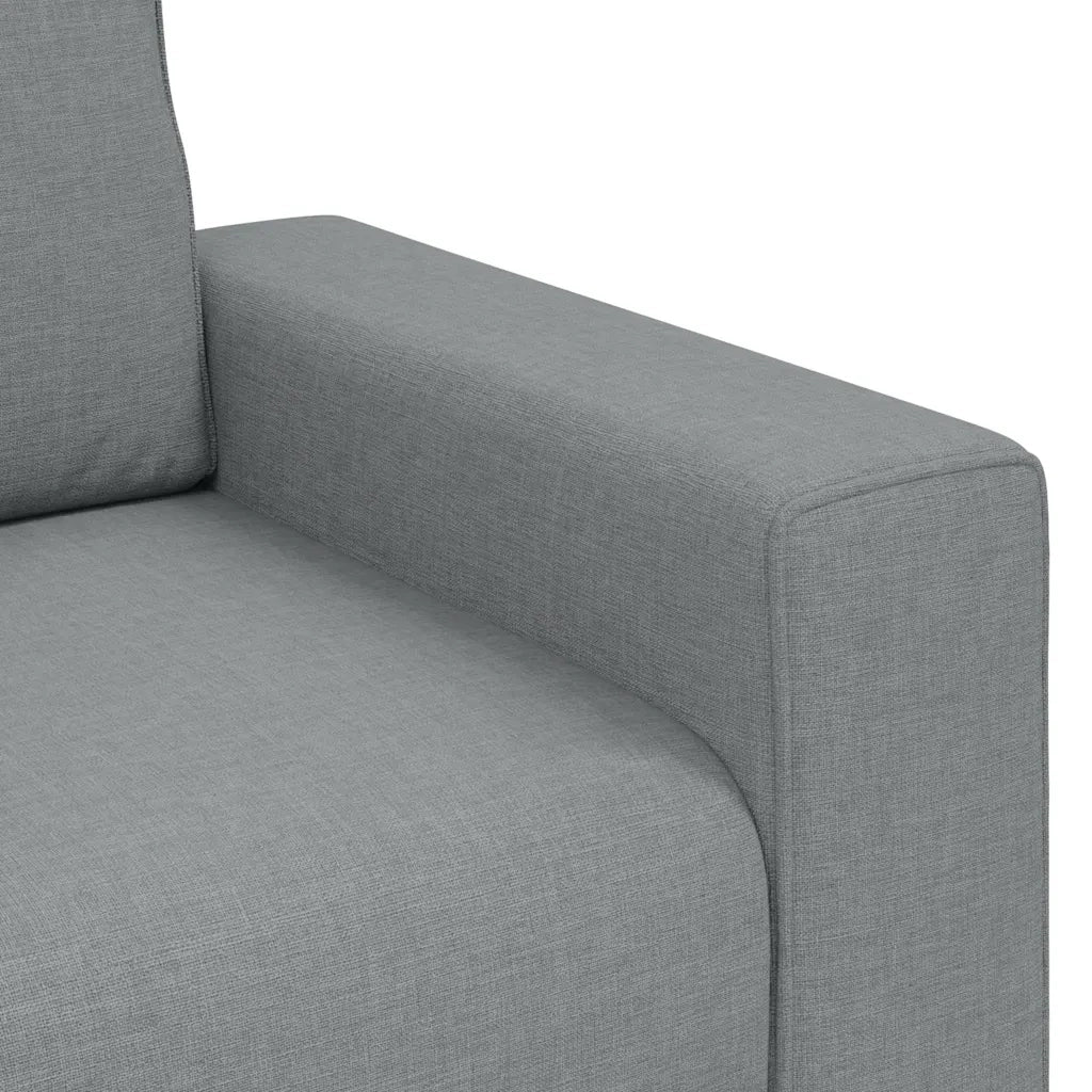 Set di Divani 2 pz con Cuscini Grigio Chiaro in Tessuto 3324731