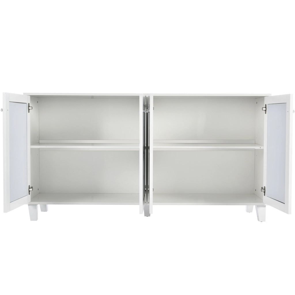 Credenza con Specchio e Ante ¨C MINIMAL ¨C Bianco, 160x40x84