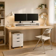 Monitor Stand White 100x24x13 Cm Wood Composite