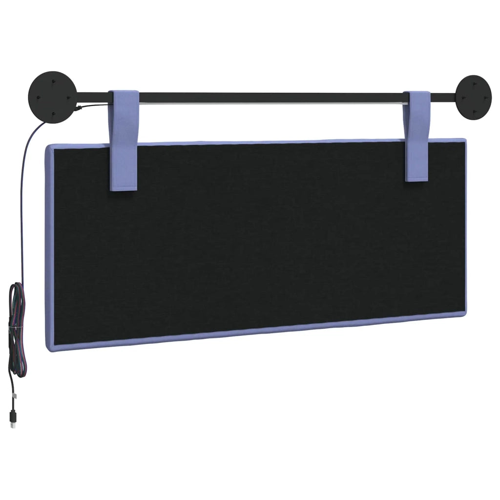 Testiera | Testata sospesa Con luce LED Blu jeans Tessuto