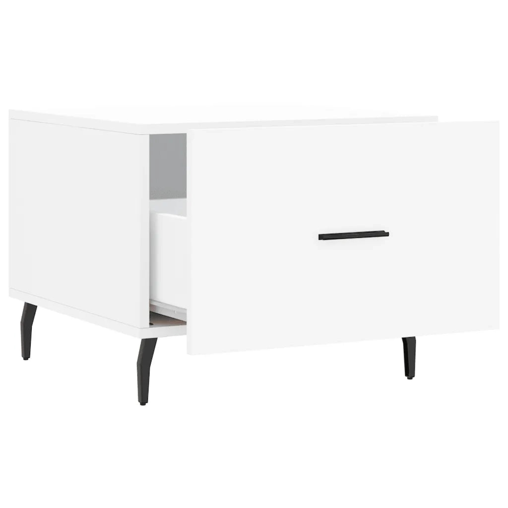 2 pz Tavolini da salotto | Tavolino da caff¨¨ | Tavolino da Soggiorno Bianchi 50x50x40 cm Legno Multistrato