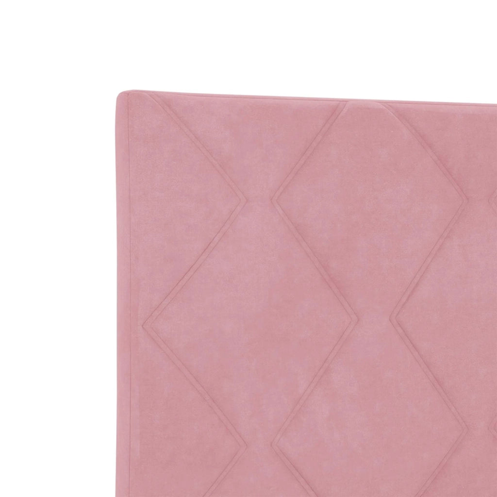 Letto con contenitore e materasso Rosa 90 x 200 cm Velluto 3459728