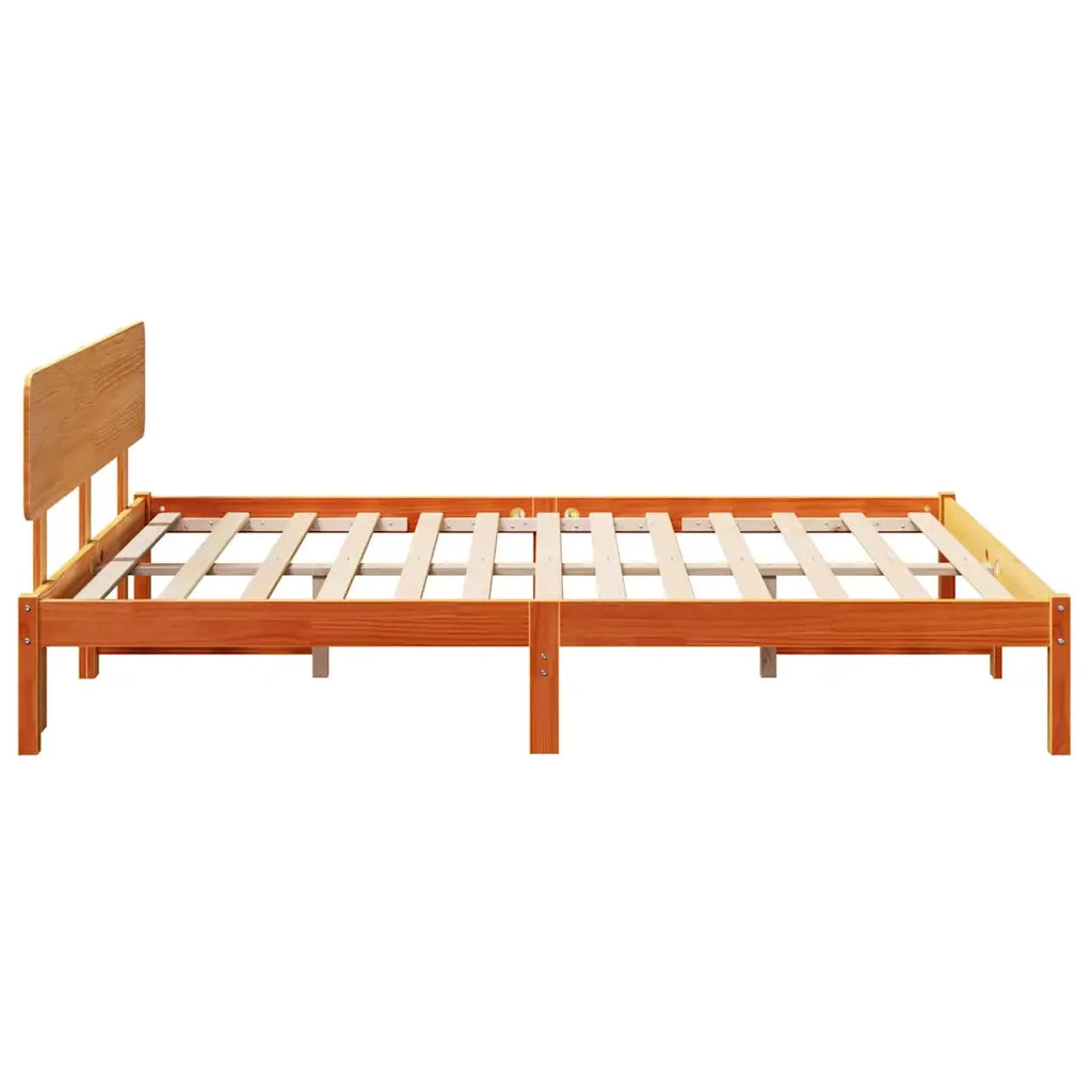 Struttura del letto Marrone cerato 150 x 200 cm Pino massello 872103