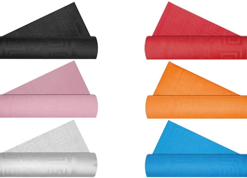 Rotolo Tovaglia Tinta Unita Per Feste Antistrappo 100% Carta Made Italy 5mtx1,20mt - 5 Metri - Nero
