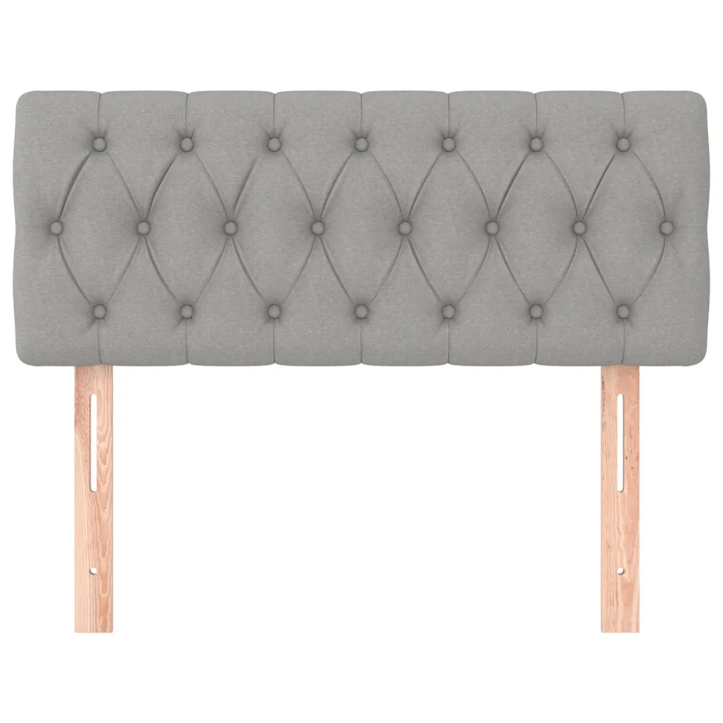 Testiera-Testata Decorativa Grigio Chiaro 90x7x78/88 cm in Tessuto