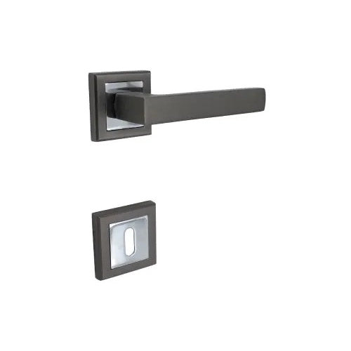 MANIGLIA QSTYLE ROS. PATENT ALL. ANTRACITE/CROMO