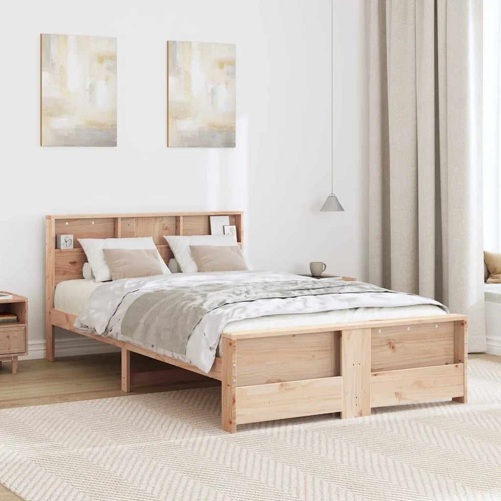 Letto matrimoniale | Letto per adulti | Struttura del letto Marrone 120 x 190 cm Legno multistrato